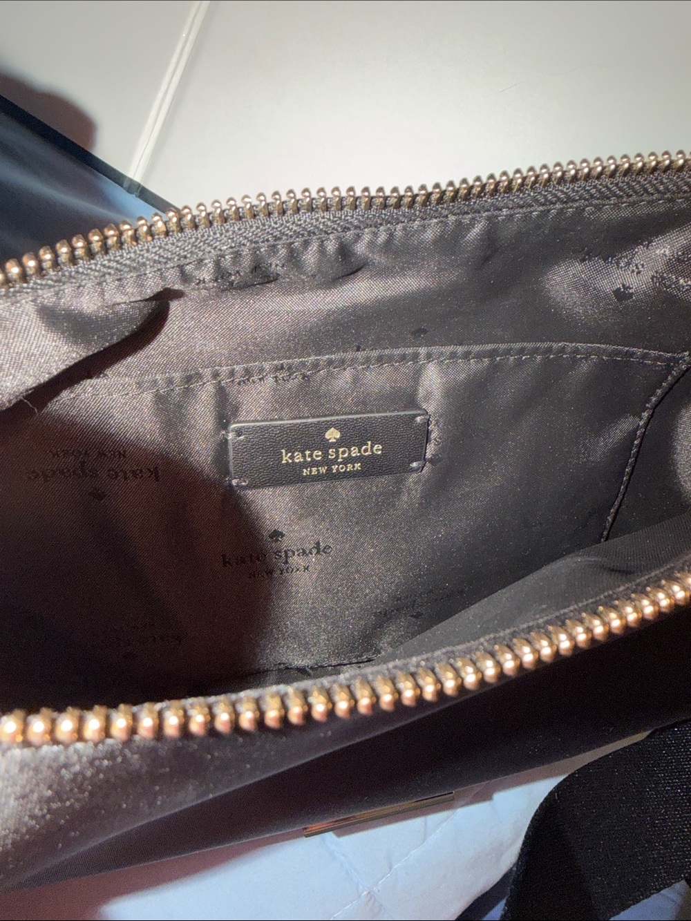 kate spade Black Crescent Shoulder Bag with Gold Hardware - Picture 2 of 3